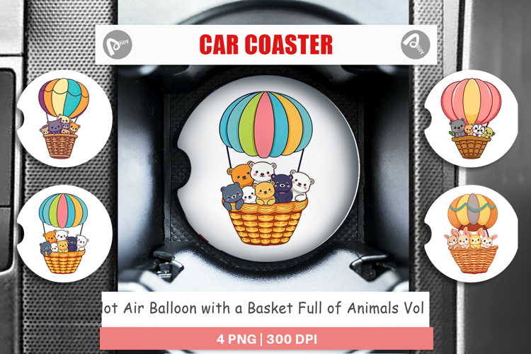 Car Coaster Animal Hot Air Balloon