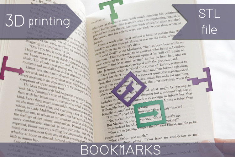 Clip bookmark stl, Page marker 3d print, Book accessories
