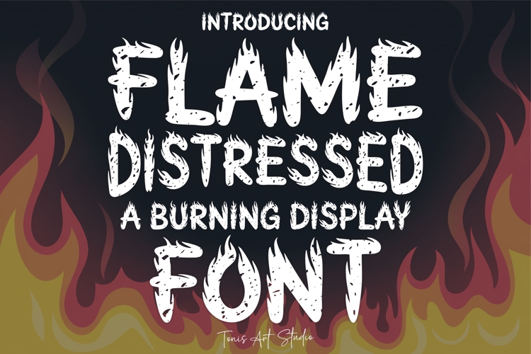 Flame Distressed Font