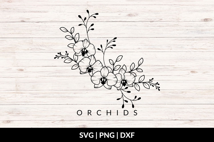 Orchid Corner Frame SVG