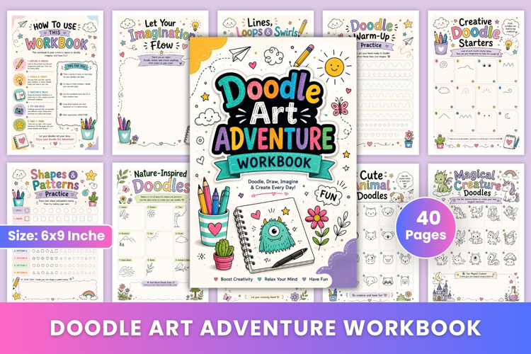Doodle Art Adventure Workbook