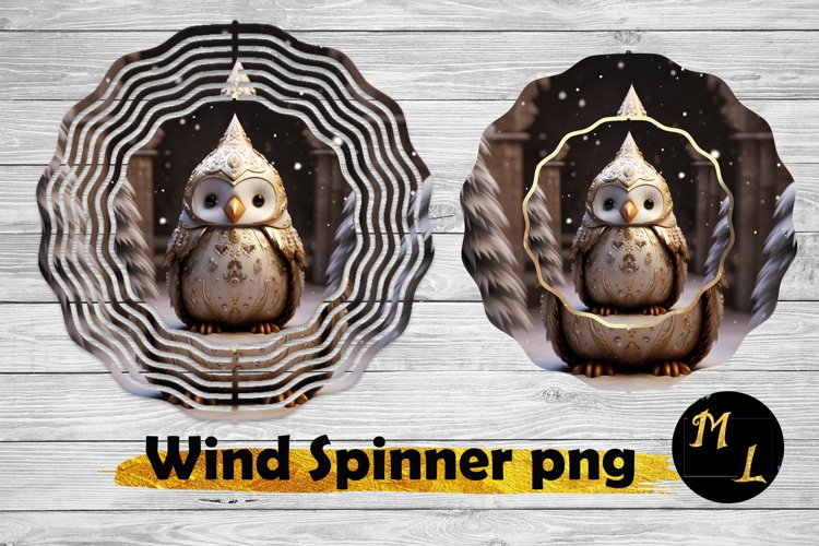 Penguin Wind Spinner ,Christmas Penguin Wind Spinner wrap example image 1