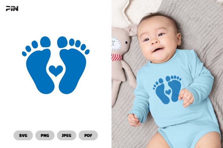 Baby Footprint SVGs Image 21