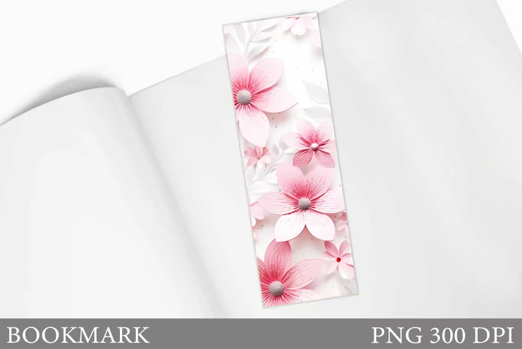 Floral Bookmark Design. Flowers Bookmark Sublimation