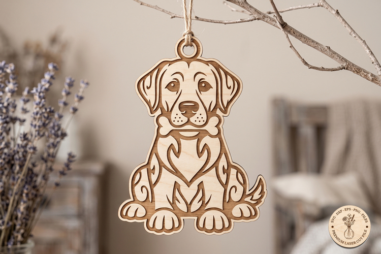Labrador Retriever Laser Cut SVG | Dog Ornament SVG