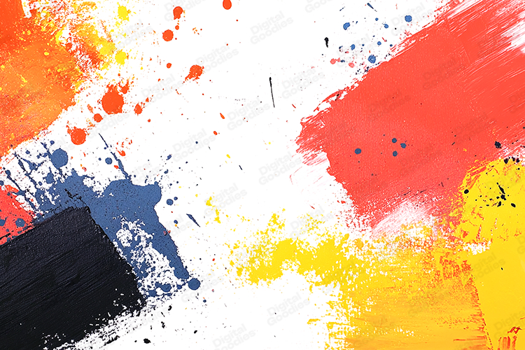 Bold Colorful Paint Splash Abstract Background Art
