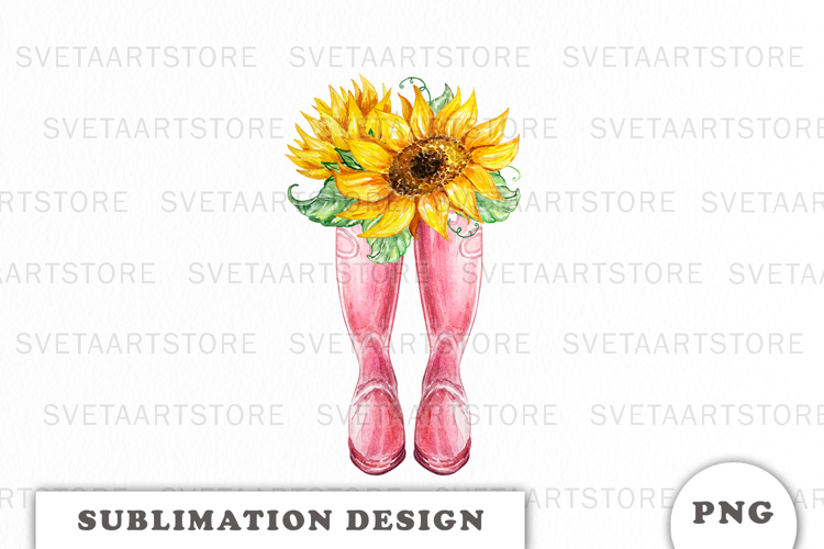 Watercolor Autumn Boots png