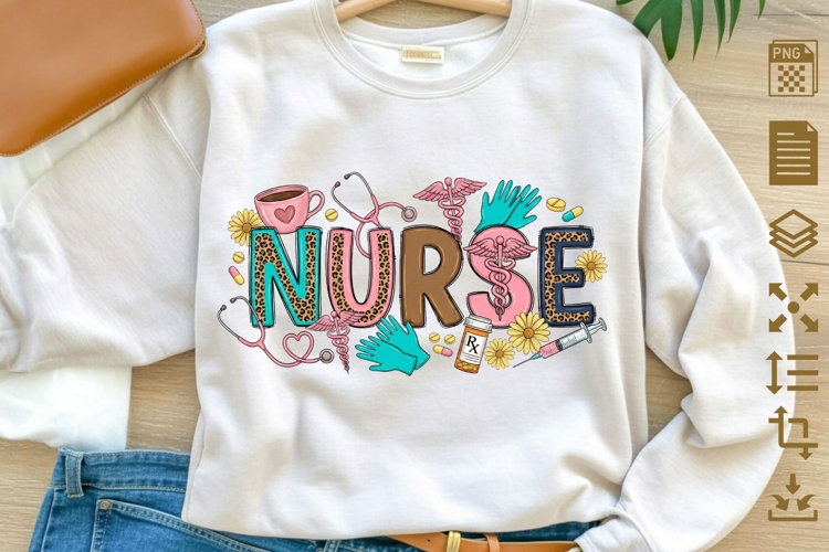 Nurse SVG PNG Design, Nurse Sublimation PNG, Medical Nurse