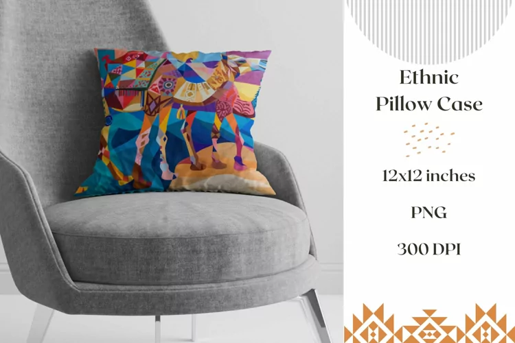 Camel Pillow Case Design, Abstract Pillow Design, Camel PNG