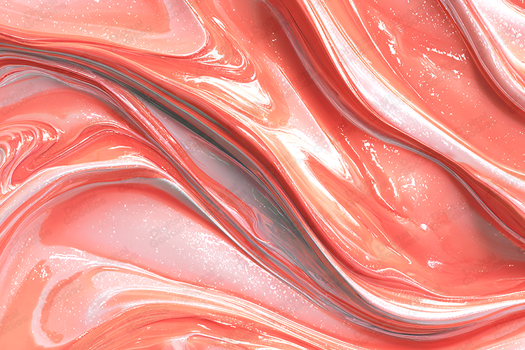 Glossy Coral Fluid Marble Texture Background Art