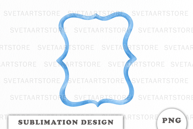 Watercolor Blue Frame png