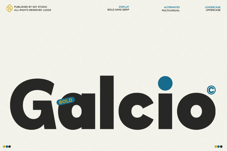 Galcio - Modern Bold Sans Serif Font