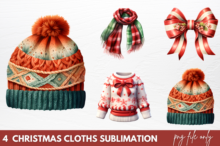 Christmas Cloths Sublimation Clipart PNG