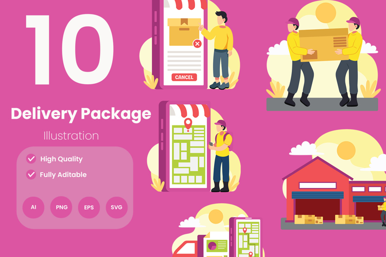 Delivery Package Illustration Pack