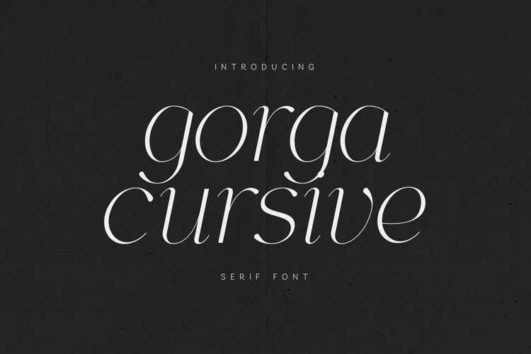 GORGA CURSIVE Elegant Serif Font
