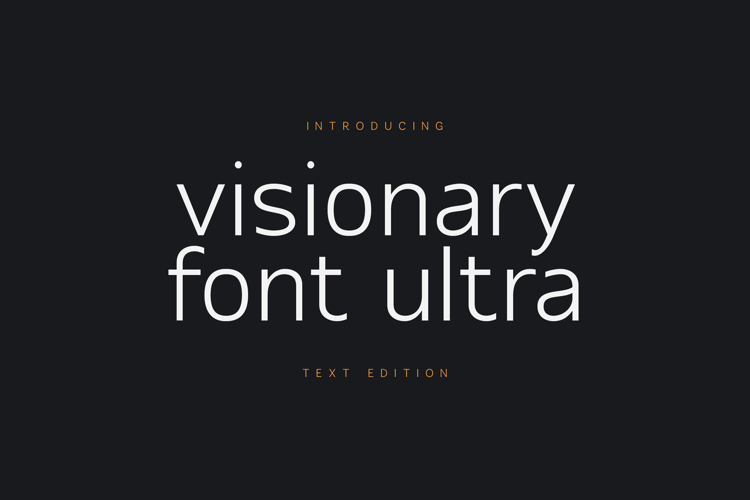 Visionary Font Ultra Text Edition Sans Serif