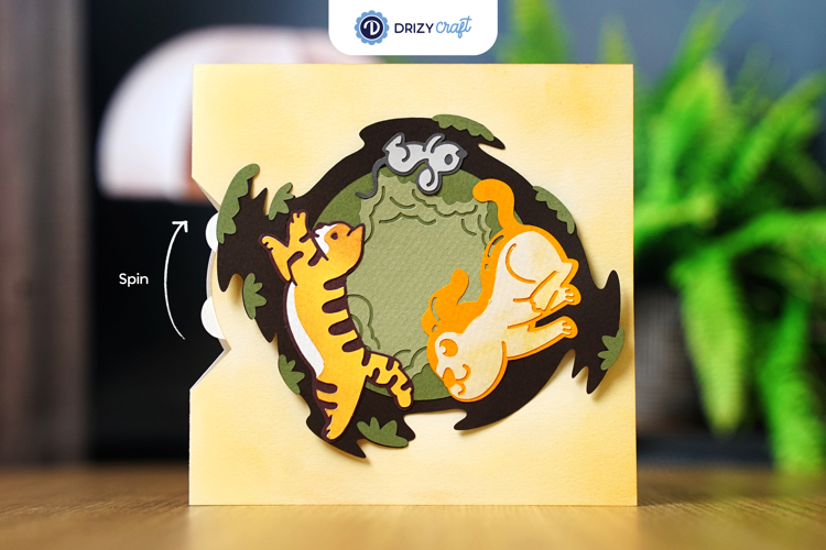 Dog, Cat, Mouse Movable Card - 3D SVG