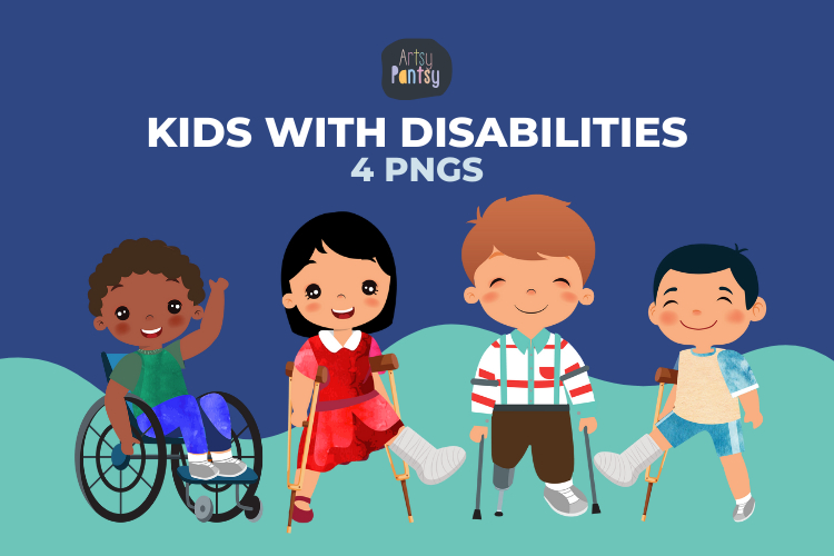 Kids with Disabilities Clipart