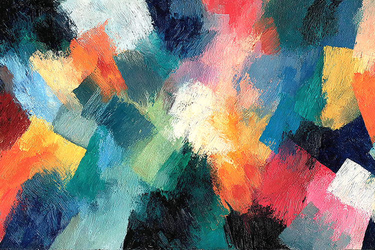 Colorful Textured Brushstroke Abstract Art Background
