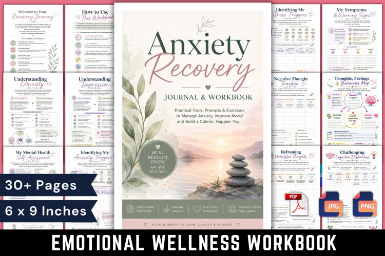 Anxiety Recovery Journal & Workbook example image 1