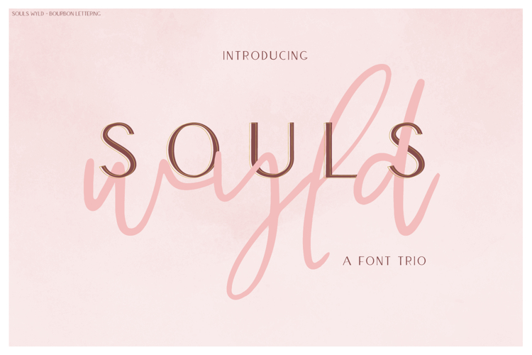 Souls Wylde Font Trio - Script Font and Sans Fonts