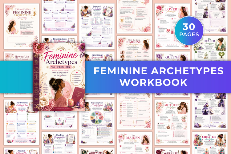 Feminine Archetypes Workbook | Self-Discovery, Confidence