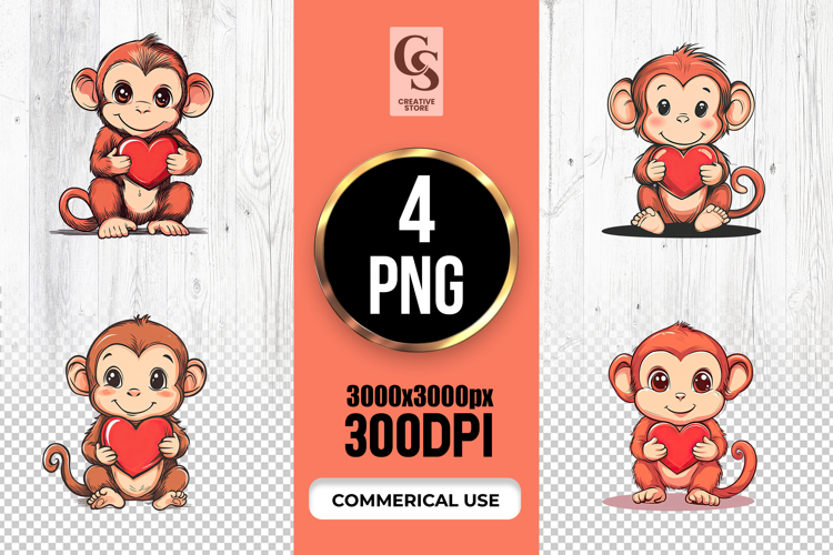 Cute Monkey Clipart Image 2