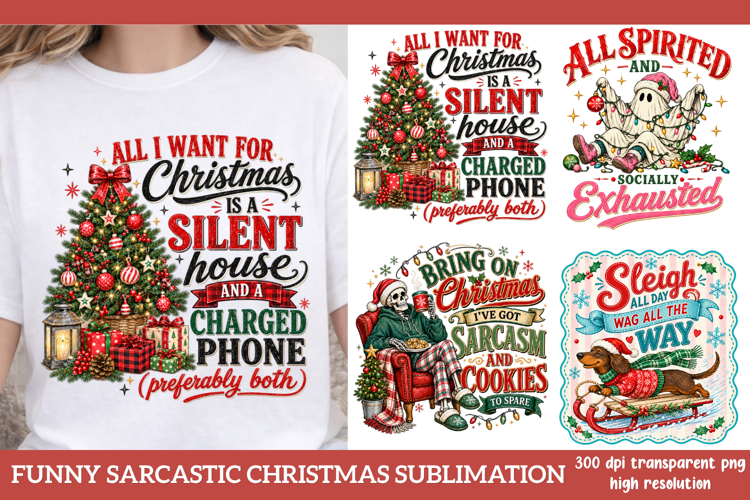 Funny Sarcastic Christmas Sublimation PNG