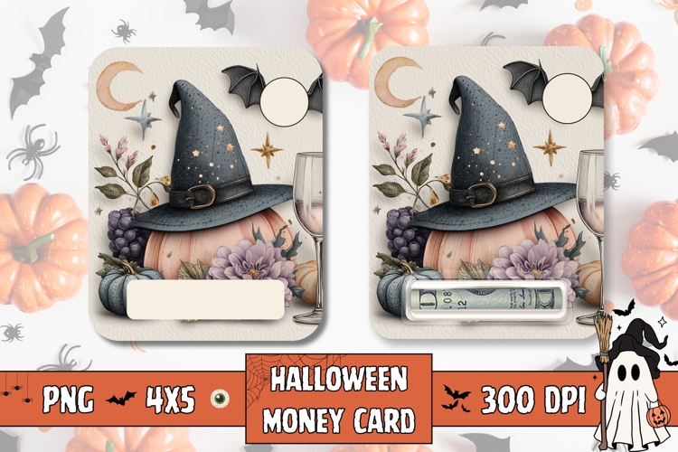 Boho Halloween Gift Card Printable, Money Card Design