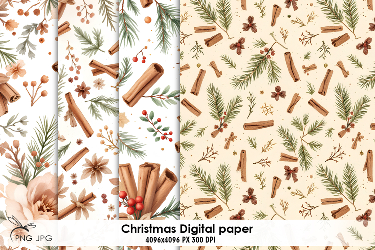 Christmas digital paper, background clipart