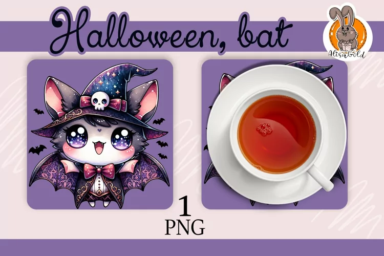 Halloween, bat, hot plate
