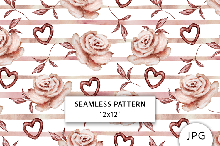 Sweets Heart Seamless Pattern, Valentines Digital Paper