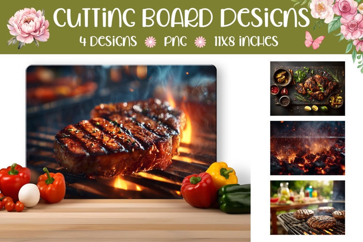 Grill Cutting Board, Food Cutting Board, Steak PNG