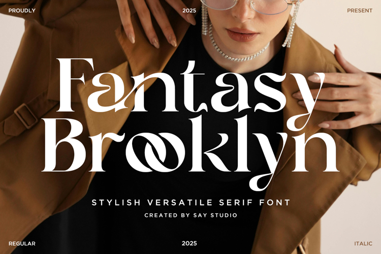 Fantasy Brooklyn - Stylish Ligature Serif Font