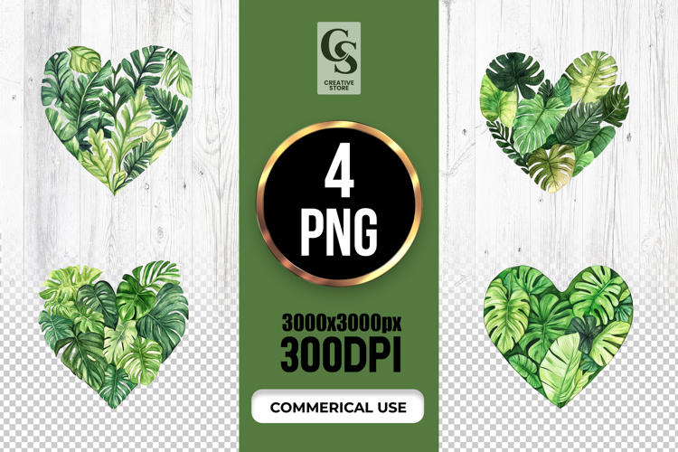 Monstera Leaf Clipart Image 4