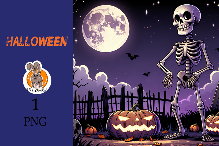 skeleton , halloween, pumpkin