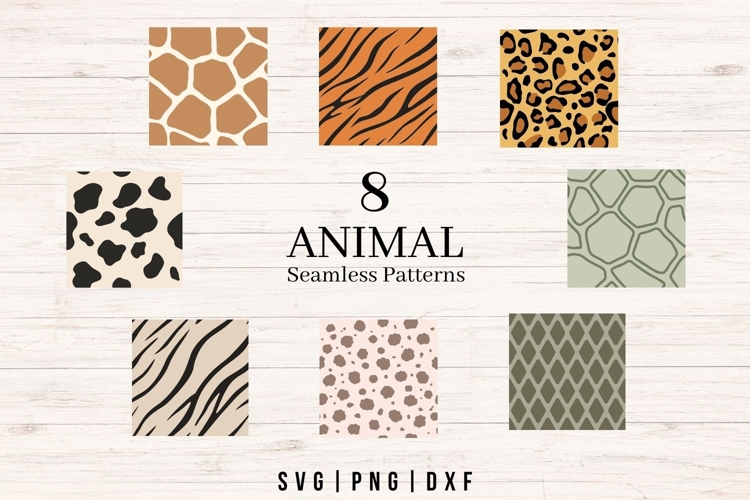 Seamless Animal Print SVG Bundle | Safari Patterns