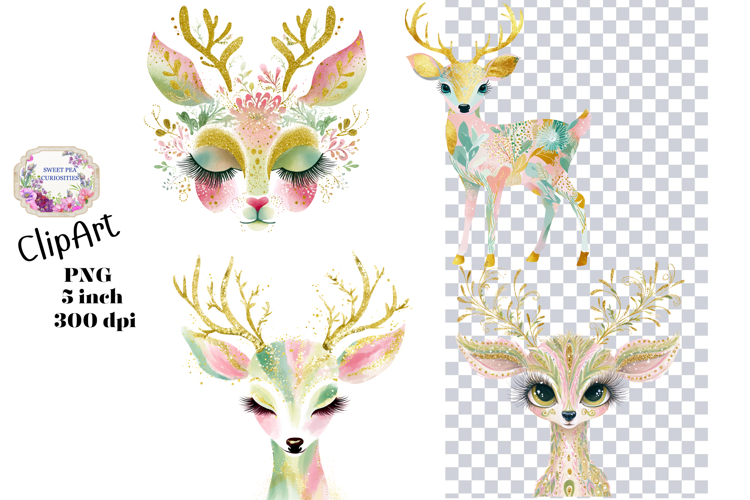 Christmas, Reindeer, Ephemera, PNG, Clipart, Junk Journal