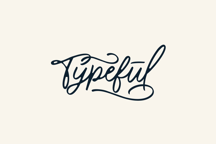 Typeful Creative Lettering Font with Swashes example image 1