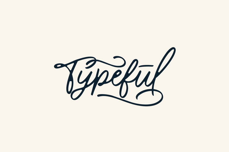 Typeful Creative Lettering Font with Swashes
