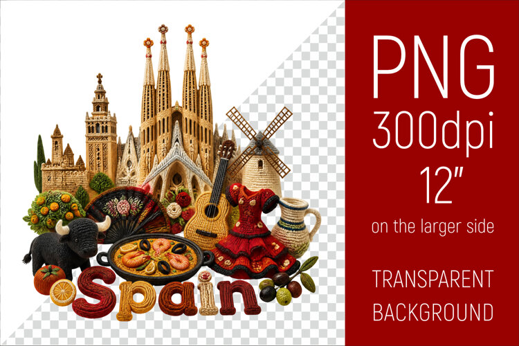 Spain Travel Landmark | National Culture Illustration example image 1