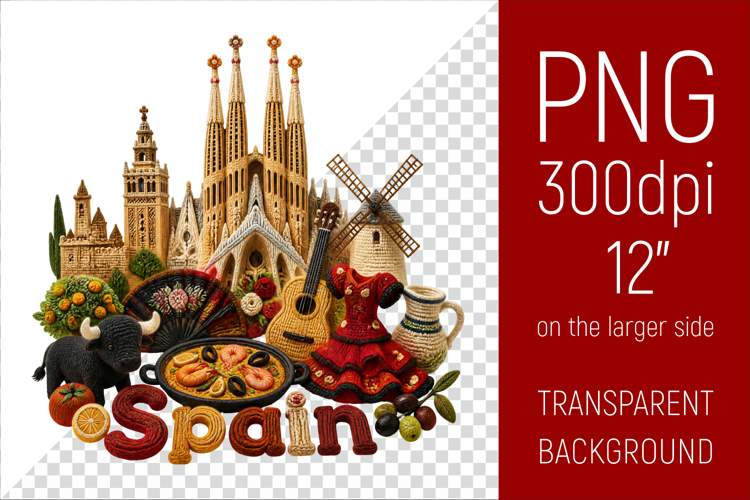 Spain Travel Landmark | National Culture Illustration