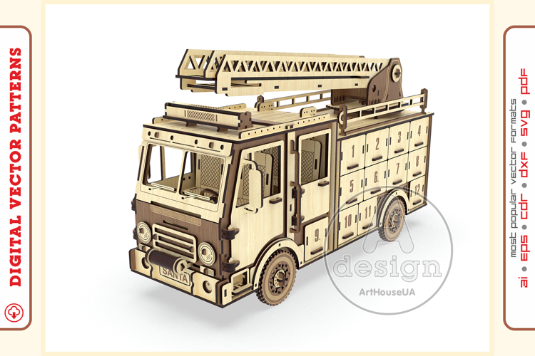 Advent calendar v51 - laser cut file - Glowforge ready file