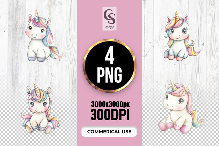 Rainbow Unicorn Clipart Image 2