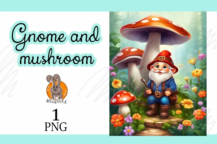 gnome and fly agaric