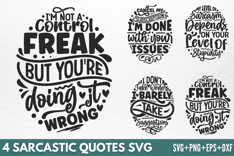Sarcastic Quotes SVG