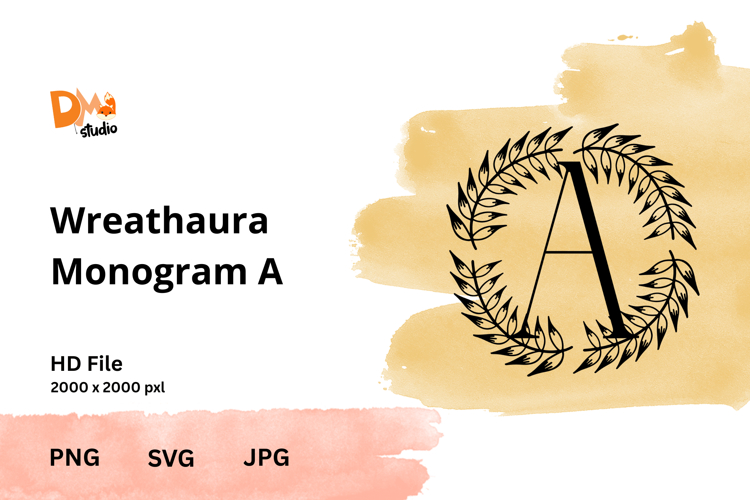 Wreath Monogram SVGs Image 12