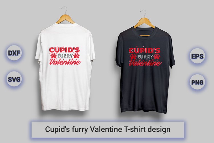 Cupids furry Valentine T-Shirt Design