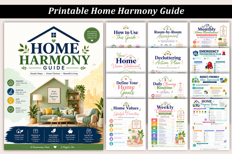 Home Harmony Guide | Printable Home Management Planner