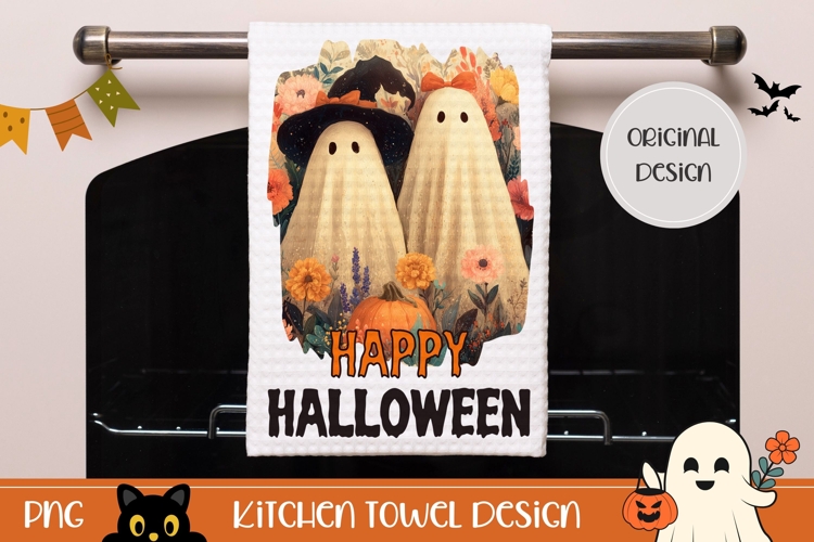 Happy Halloween Towel PNG, Kids Halloween Sublimation